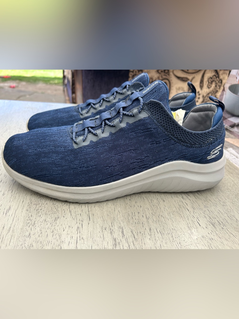 Skechers Ultra Flex 2.0 Cryptic Men 12 Navy Blue Slip On Air Cooled Memory Foam - Picture 4 of 11
